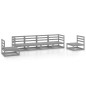 vidaXL Muebles de jardín 6 piezas gris madera de pino maciza vidaXL Muebles de jardín 6 piezas gris madera de pino maciza