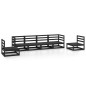 vidaXL Juego de muebles de jardín 6 piezas negro madera maciza de pino