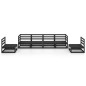 vidaXL Juego de muebles de jardín 6 piezas negro madera maciza de pino