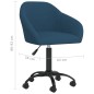 vidaXL Sillas de comedor giratorias 2 uds terciopelo azul vidaXL Sillas de comedor giratorias 2 uds terciopelo azul