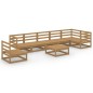 vidaXL Muebles de jardín 8 piezas marrón miel madera maciza de pino vidaXL Muebles de jardín 8 piezas marrón miel madera maciza de pino