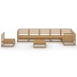 vidaXL Muebles de jardín 8 piezas marrón miel madera maciza de pino vidaXL Muebles de jardín 8 piezas marrón miel madera maciza de pino
