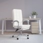 vidaXL Silla de oficina reclinable cuero sintético blanco vidaXL Silla de oficina reclinable cuero sintético blanco