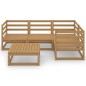 vidaXL Muebles de jardín 5 piezas marrón miel madera maciza de pino vidaXL Muebles de jardín 5 piezas marrón miel madera maciza de pino