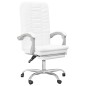 vidaXL Silla de oficina reclinable cuero sintético blanco vidaXL Silla de oficina reclinable cuero sintético blanco