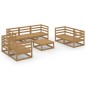 vidaXL Muebles de jardín 8 piezas marrón miel madera madera de pino vidaXL Muebles de jardín 8 piezas marrón miel madera madera de pino