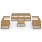 vidaXL Muebles de jardín 8 piezas marrón miel madera madera de pino vidaXL Muebles de jardín 8 piezas marrón miel madera madera de pino