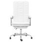 vidaXL Silla de oficina reclinable cuero sintético blanco vidaXL Silla de oficina reclinable cuero sintético blanco