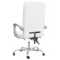 vidaXL Silla de oficina reclinable cuero sintético blanco vidaXL Silla de oficina reclinable cuero sintético blanco