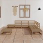 vidaXL Muebles de jardín 8 piezas marrón miel madera maciza de pino vidaXL Muebles de jardín 8 piezas marrón miel madera maciza de pino