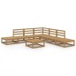 vidaXL Muebles de jardín 8 piezas marrón miel madera maciza de pino vidaXL Muebles de jardín 8 piezas marrón miel madera maciza de pino