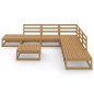 vidaXL Muebles de jardín 8 piezas marrón miel madera maciza de pino vidaXL Muebles de jardín 8 piezas marrón miel madera maciza de pino