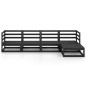 vidaXL Juego de muebles de jardín 5 piezas negro madera maciza pino vidaXL Juego de muebles de jardín 5 piezas negro madera maciza pino