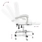 vidaXL Silla de oficina reclinable cuero sintético blanco vidaXL Silla de oficina reclinable cuero sintético blanco