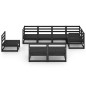 vidaXL Juego de muebles de jardín 8 piezas negro madera maciza pino