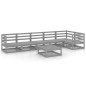 vidaXL Muebles de jardín 7 piezas gris madera de pino maciza vidaXL Muebles de jardín 7 piezas gris madera de pino maciza