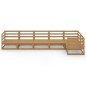 vidaXL Muebles de jardín 6 piezas marrón miel madera maciza de pino 