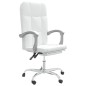 vidaXL Silla de oficina reclinable cuero sintético blanco vidaXL Silla de oficina reclinable cuero sintético blanco