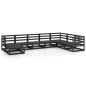 vidaXL Juego de muebles de jardín 8 piezas negro madera maciza pino vidaXL Juego de muebles de jardín 8 piezas negro madera maciza pino