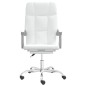 vidaXL Silla de oficina reclinable cuero sintético blanco vidaXL Silla de oficina reclinable cuero sintético blanco