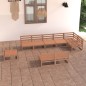 vidaXL Muebles de jardín 9 piezas marrón miel madera maciza de pino vidaXL Muebles de jardín 9 piezas marrón miel madera maciza de pino