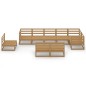 vidaXL Muebles de jardín 9 piezas marrón miel madera maciza de pino vidaXL Muebles de jardín 9 piezas marrón miel madera maciza de pino
