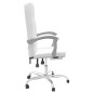 vidaXL Silla de oficina reclinable cuero sintético blanco vidaXL Silla de oficina reclinable cuero sintético blanco