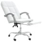 vidaXL Silla de oficina reclinable cuero sintético blanco vidaXL Silla de oficina reclinable cuero sintético blanco