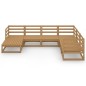 vidaXL Muebles de jardín 7 piezas marrón miel madera maciza de pino vidaXL Muebles de jardín 7 piezas marrón miel madera maciza de pino