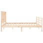 vidaXL Estructura de cama de matrimonio con cabecero madera maciza vidaXL Estructura de cama de matrimonio con cabecero madera maciza