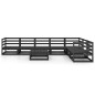 vidaXL Juego de muebles de jardín 8 piezas negro madera maciza pino