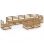 vidaXL Muebles de jardín 9 piezas marrón miel madera maciza de pino vidaXL Muebles de jardín 9 piezas marrón miel madera maciza de pino