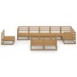 vidaXL Muebles de jardín 9 piezas marrón miel madera maciza de pino vidaXL Muebles de jardín 9 piezas marrón miel madera maciza de pino