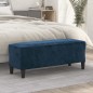 vidaXL Banco de terciopelo azul 100x35x41 cm vidaXL Banco de terciopelo azul 100x35x41 cm