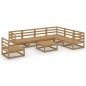 vidaXL Muebles de jardín 8 piezas marrón miel madera maciza de pino vidaXL Muebles de jardín 8 piezas marrón miel madera maciza de pino