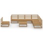 vidaXL Muebles de jardín 8 piezas marrón miel madera maciza de pino vidaXL Muebles de jardín 8 piezas marrón miel madera maciza de pino