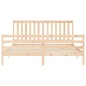vidaXL Estructura de cama de matrimonio con cabecero madera maciza vidaXL Estructura de cama de matrimonio con cabecero madera maciza