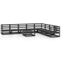 vidaXL Juego de muebles de jardín 9 piezas negro madera maciza de pino