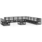 vidaXL Juego de muebles de jardín 12 pzas y cojines negro madera pino