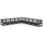 vidaXL Juego de muebles de jardín 9 piezas negro madera maciza de pino vidaXL Juego de muebles de jardín 9 piezas negro madera maciza de pino