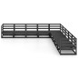 vidaXL Juego de muebles de jardín 9 piezas negro madera maciza de pino vidaXL Juego de muebles de jardín 9 piezas negro madera maciza de pino