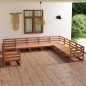 vidaXL Muebles de jardín 10 piezas marrón miel madera maciza de pino vidaXL Muebles de jardín 10 piezas marrón miel madera maciza de pino