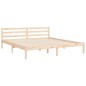 vidaXL Estructura de cama de matrimonio con cabecero madera maciza vidaXL Estructura de cama de matrimonio con cabecero madera maciza