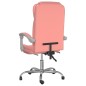 vidaXL Silla de oficina reclinable cuero sintético rosa vidaXL Silla de oficina reclinable cuero sintético rosa