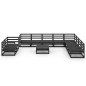 vidaXL Juego de muebles de jardín 11 pzas negro madera maciza de pino vidaXL Juego de muebles de jardín 11 pzas negro madera maciza de pino