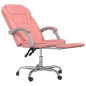 vidaXL Silla de oficina reclinable cuero sintético rosa vidaXL Silla de oficina reclinable cuero sintético rosa