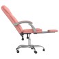 vidaXL Silla de oficina reclinable cuero sintético rosa vidaXL Silla de oficina reclinable cuero sintético rosa
