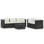 vidaXL Muebles de jardín 6 piezas con cojines madera impregnada gris vidaXL Muebles de jardín 6 piezas con cojines madera impregnada gris