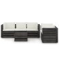 vidaXL Muebles de jardín 6 piezas con cojines madera impregnada gris vidaXL Muebles de jardín 6 piezas con cojines madera impregnada gris