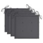 vidaXL Sillas de jardín apilables 4 uds madera maciza teca con cojines vidaXL Sillas de jardín apilables 4 uds madera maciza teca con cojines